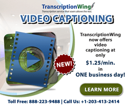 TranscriptionWing Launches New Video Captioning Service