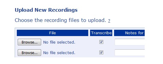 Easily upload multiple transcription formats on the website