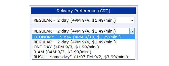 Flexible turnaround times for transcriptions on the website