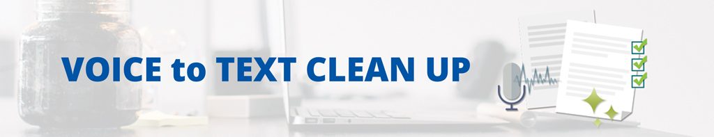 voice to text clean up