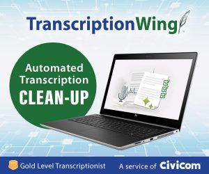 TranscriptionWing clean up service for Sonix automated transcription