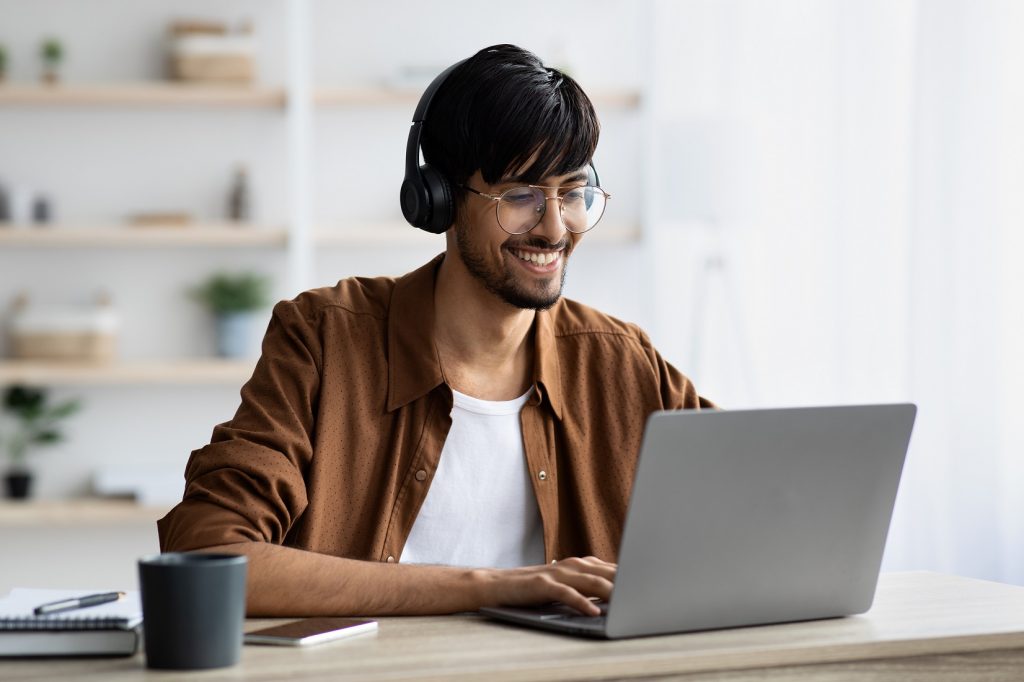 Man reviewing the affordable transcription services
